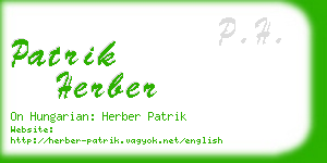 patrik herber business card